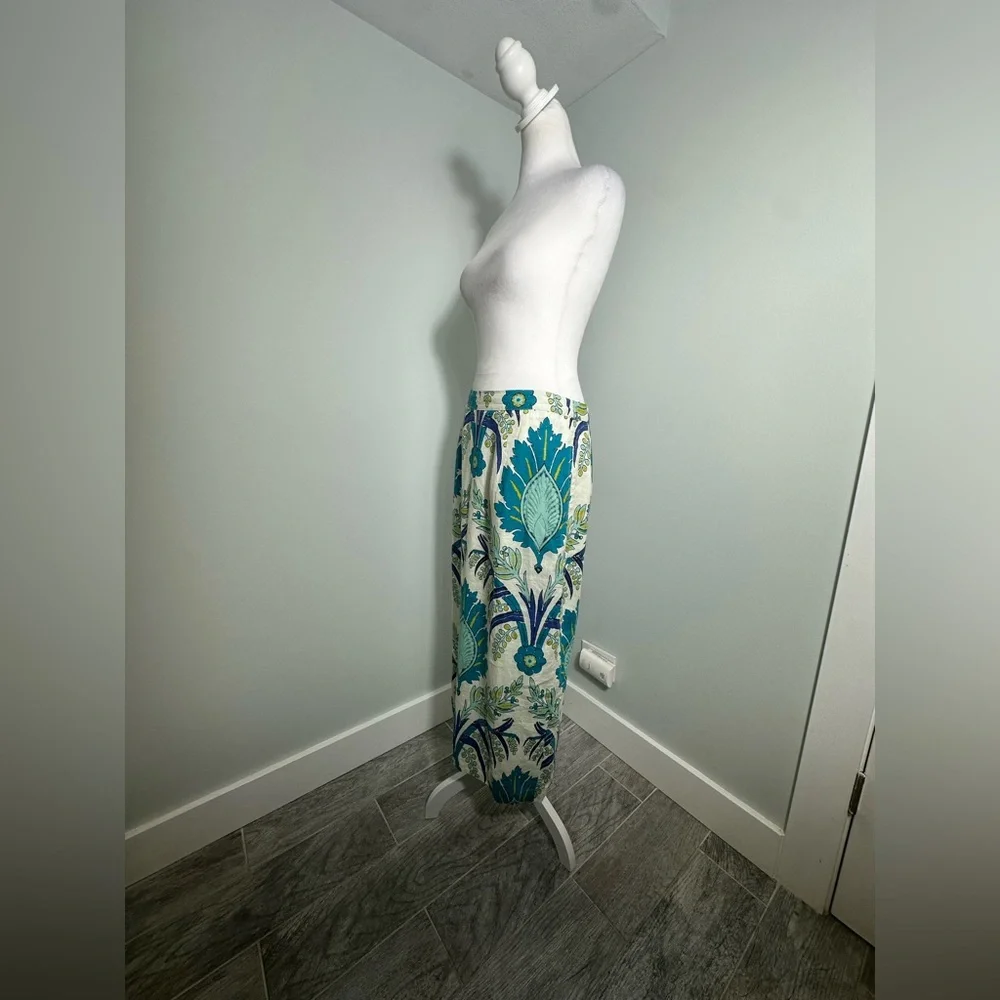 Sundance Linen Paisley Cottagecore Midi Skirt Size 10 - Picture 5 of 14